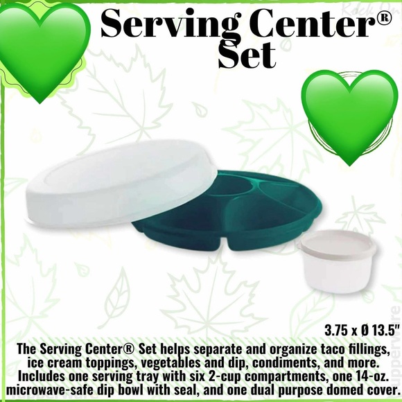 Tupperware Other - Tupperware Serving Center Set - Mysterious Green